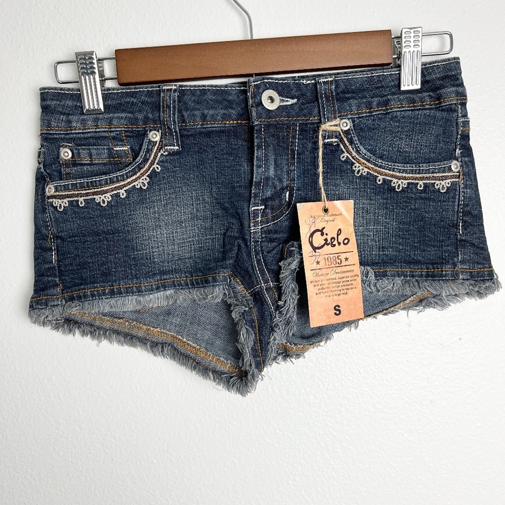 Cielo Jeans Short Shorts Blue Denim Size Small